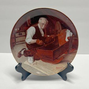 Vintage Collector Plate, Norman Rockwell, Grandpa's Gift, Knowles 1987